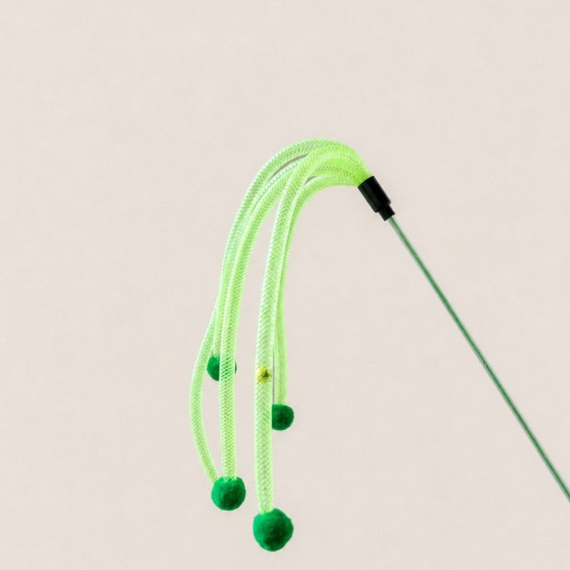 Green Mesh Teaser Wand Cat Toy