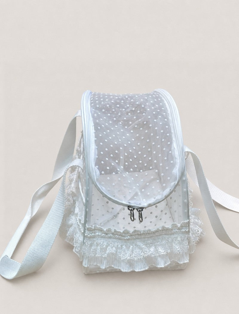Polka Dot Lace Pet Carrier