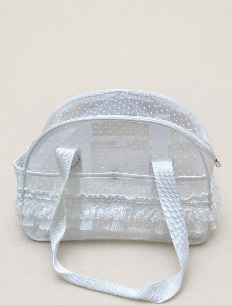Polka Dot Lace Pet Carrier
