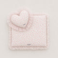 Floral Ruffle Pet Mat & Heart Pillow Set