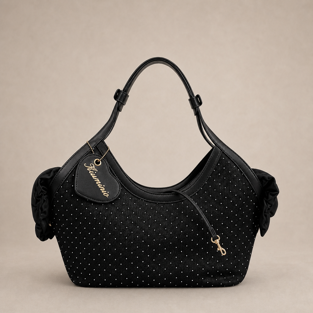 Rhinestone Mesh Pet Shoulder Tote Bag