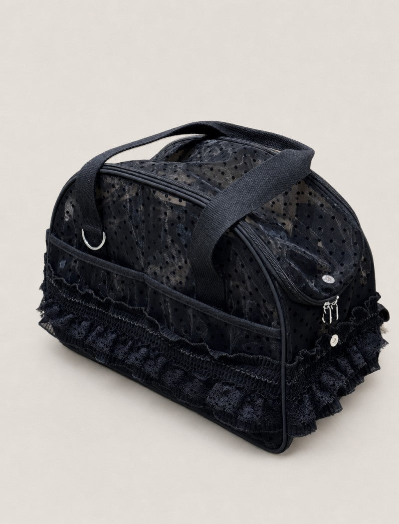 Polka Dot Lace Pet Carrier