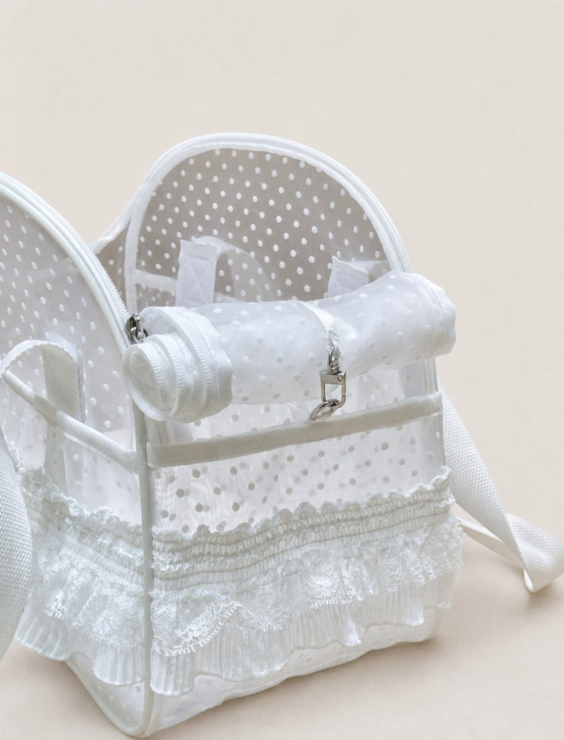 Polka Dot Lace Pet Carrier